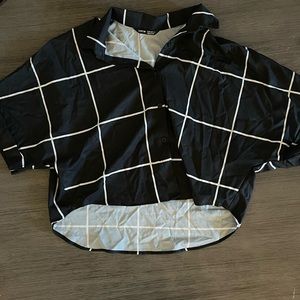 Black and White SHEIN button up